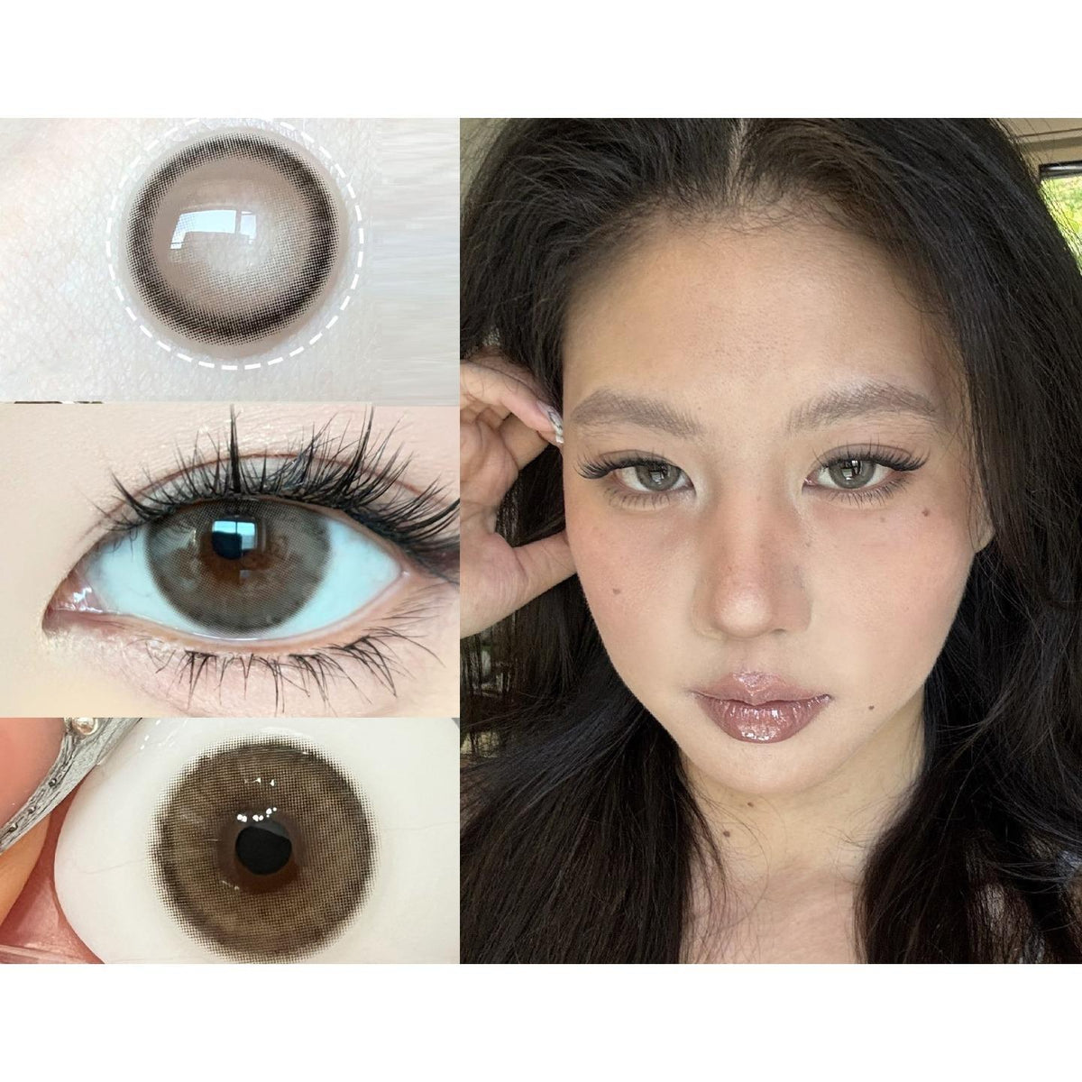 QMMHUI Serltyca 14.20mm Grey Colored Contact Lenses (6 Months Wear)