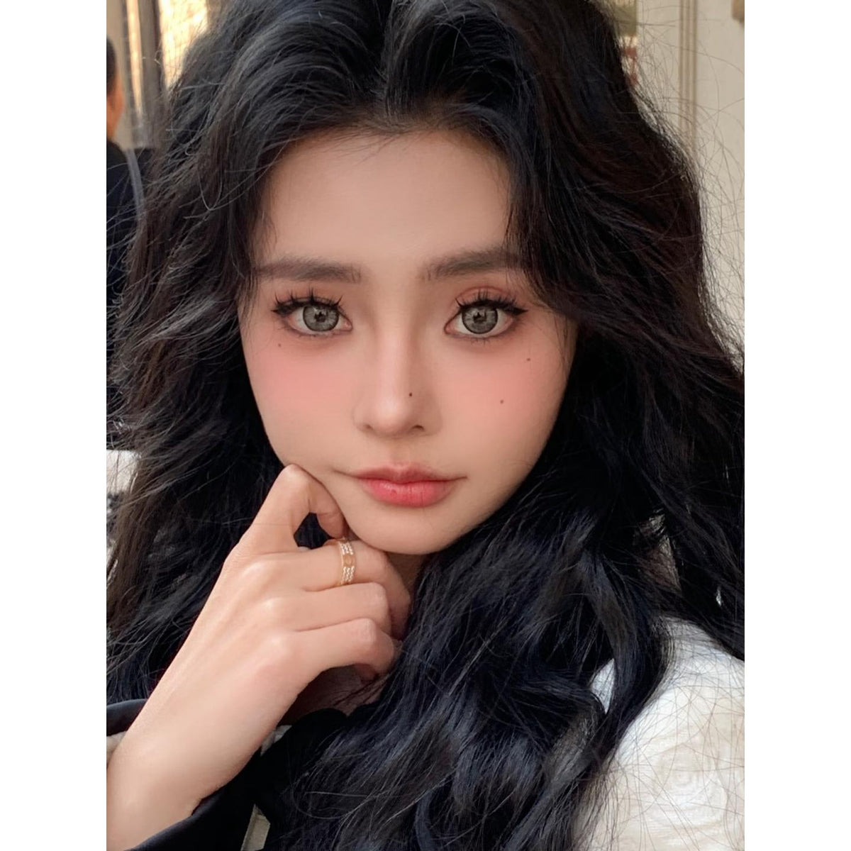 BJLSHE PORSLEN 14.50mm Grey Colored Contact Lenses (6 Months Wear)