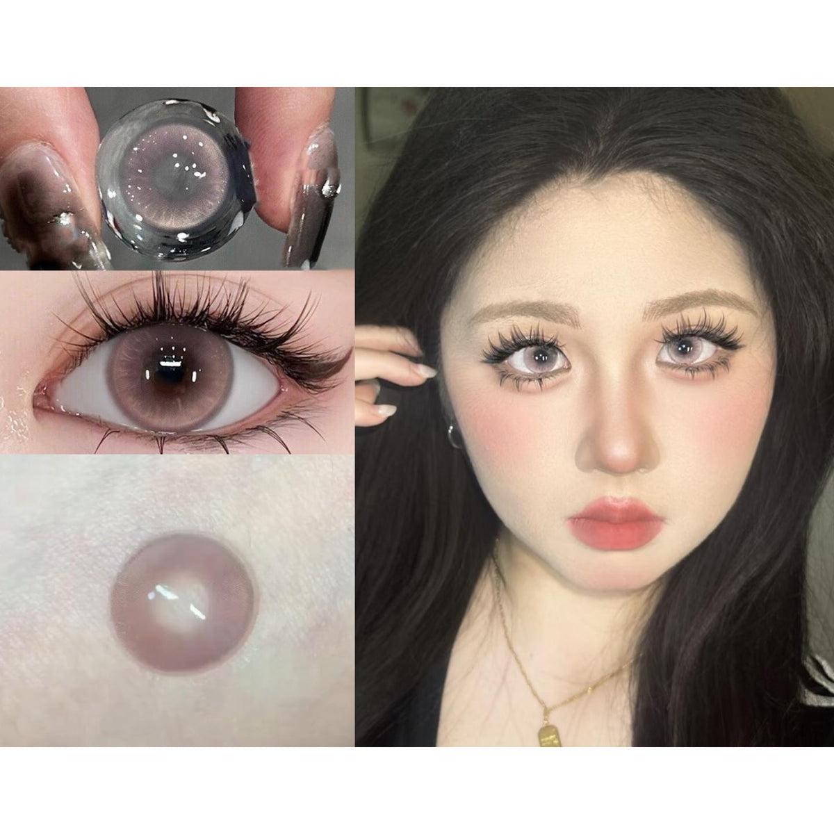 ZMLMAN OVOLOOK 14.50mm Pink Colored Contact Lenses (6 Months Wear)