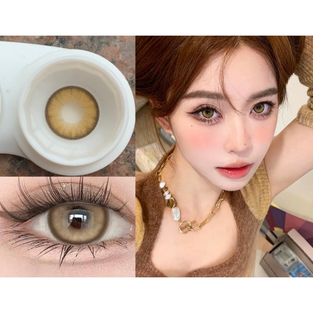 คอนแทคเลนส์สี DJKUAI Xiyoulens ขนาด 14.20 มม. สีน้ำตาล (ชนิดราย 6 เดือน)