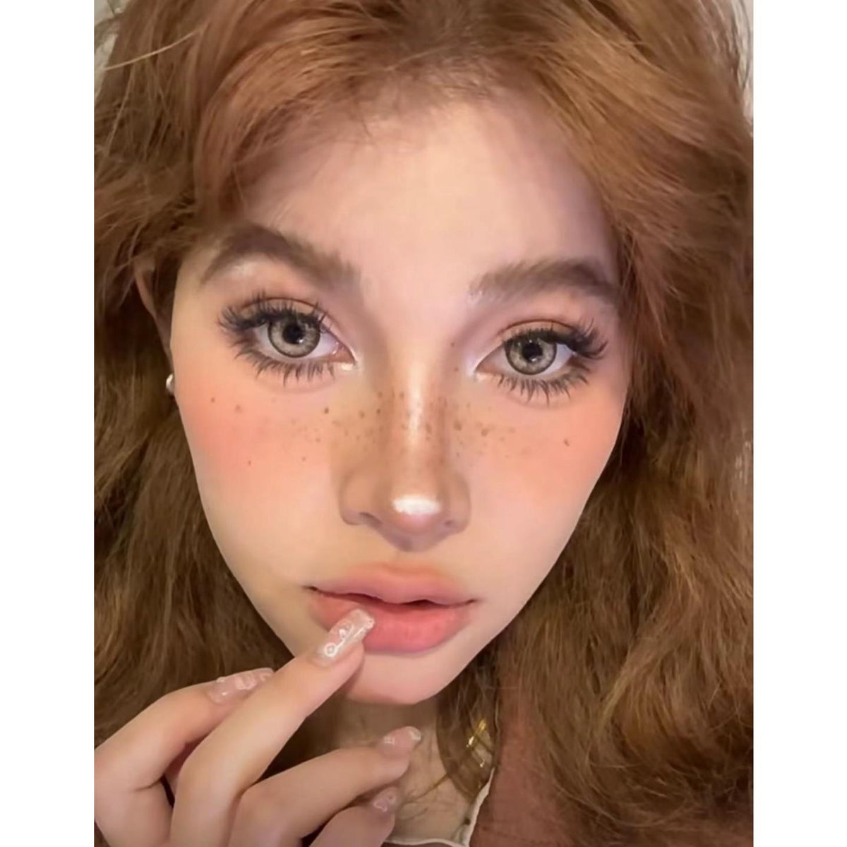 LMXBAO FLLYCON 14.50mm Brown Colored Contact Lenses (6 Months Wear)