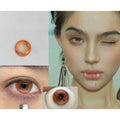 CHENJIHAIDIE Xiyoulens 14.50mm Brown Colored Contact Lenses (6 Months Wear)