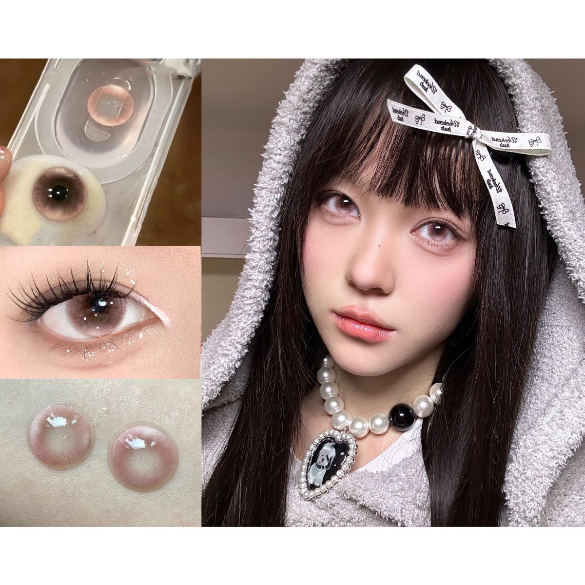 FJGZDAN OBALEN 14.20mm Pink Colored Contact Lenses (6 Months Wear)