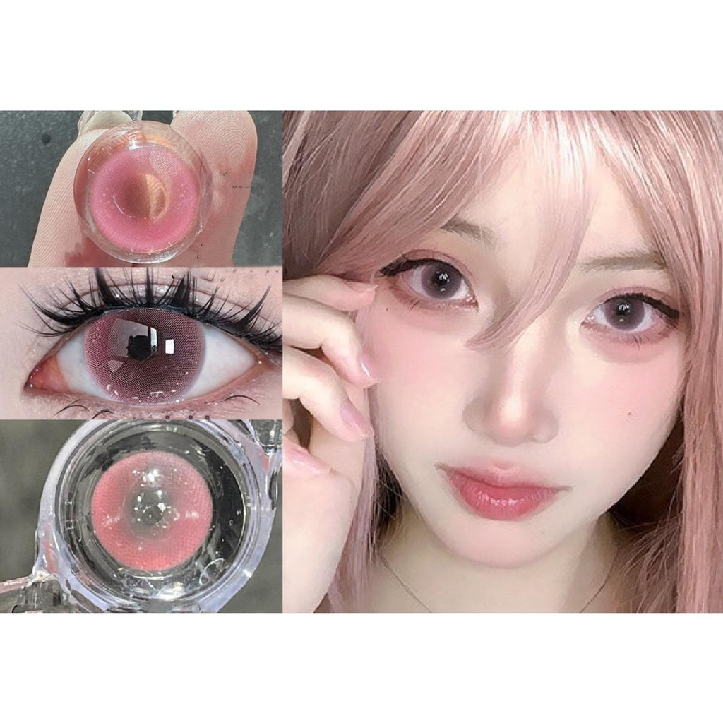 YCFWU OVOLOOK 14.20mm Pink Colored Contact Lenses (6 Months Wear)