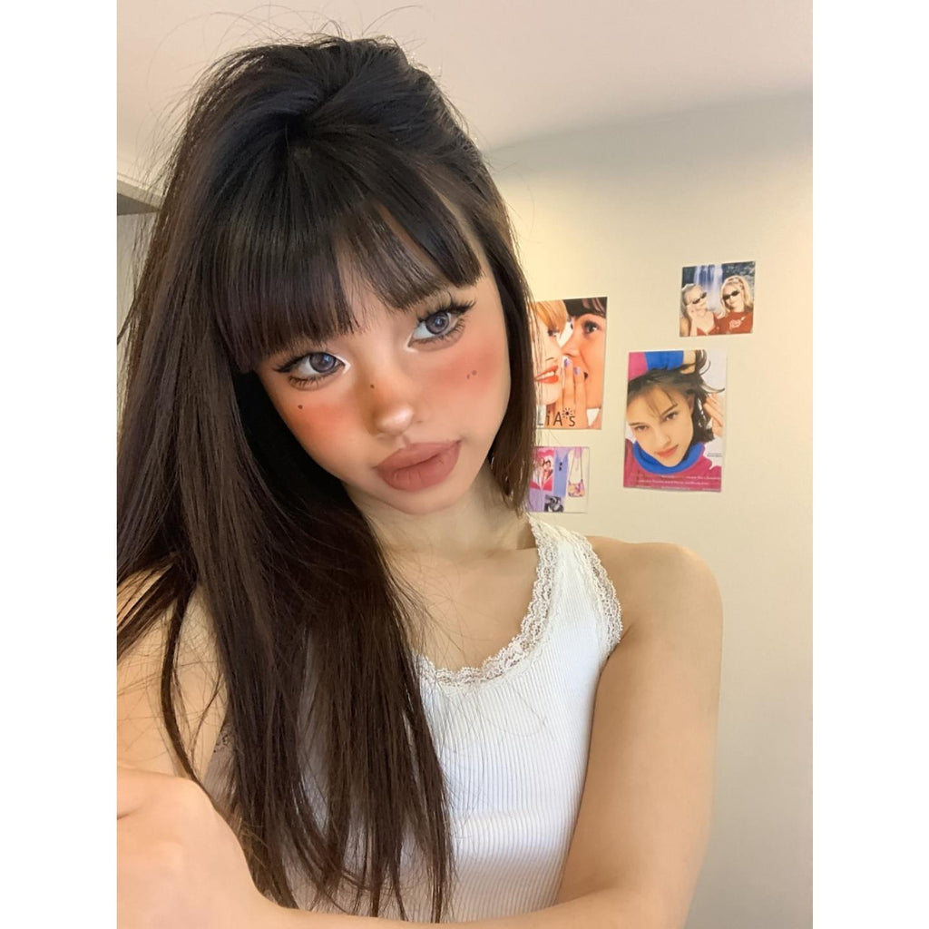 MSKDYLEI Xiyoulens 14.20mm Purple Colored Contact Lenses (6 Months Wear)