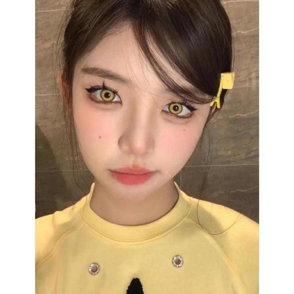 คอนแทคเลนส์สี SGJIN Xiyoulens ขนาด 14.00 มม. สีเหลือง (แบบราย 6 เดือน)