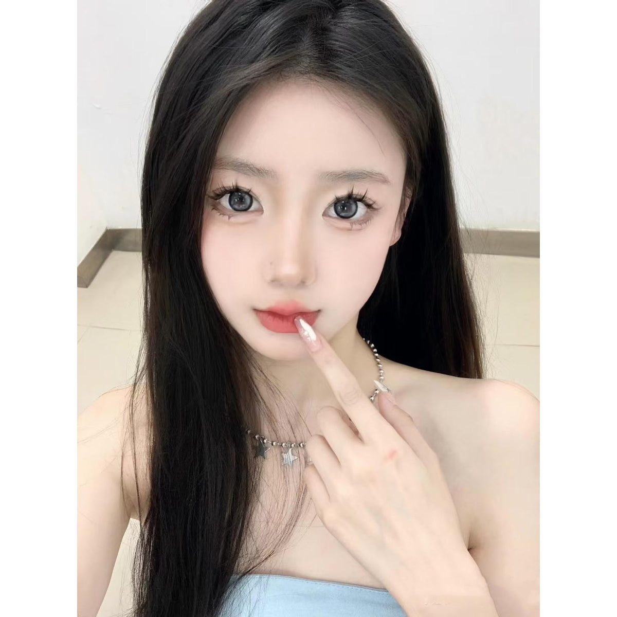 YZCXIANG ROSELENS 14.50mm Grey Colored Contact Lenses (6 Months Wear)