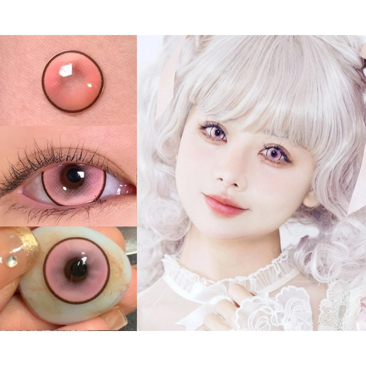 MFPPFEN Xiyoulens 14.50mm Pink Colored Contact Lenses (6 Months Wear)