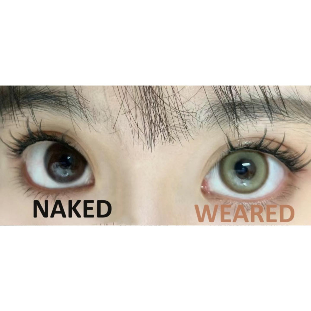 JJSDRJI Xiyoulens 14.20mm Brown Colored Contact Lenses (6 Months Wear)