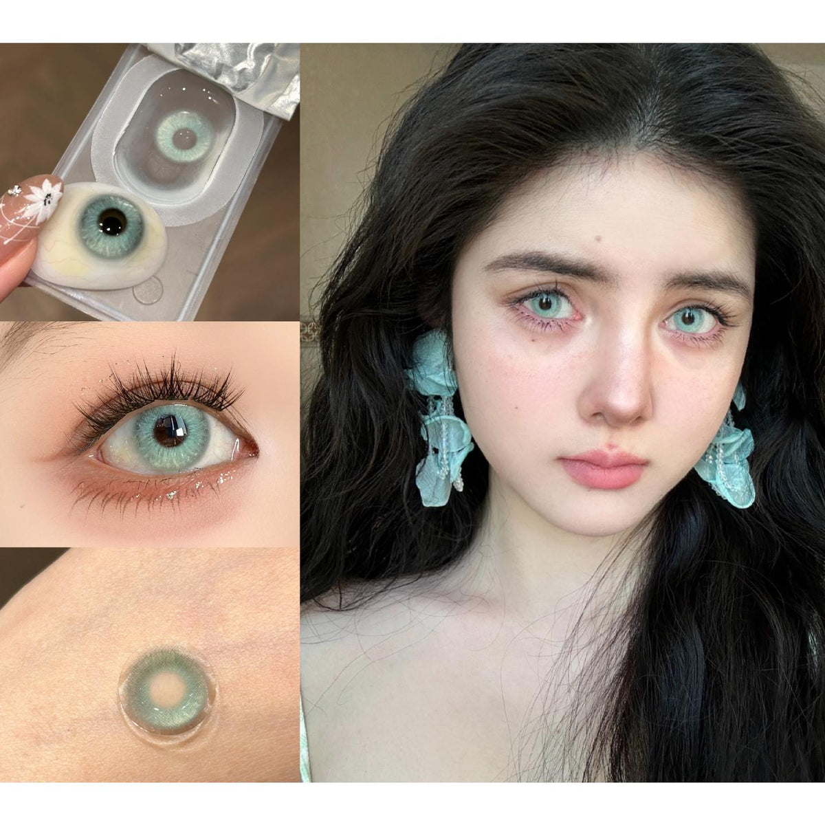 ELSDNA thestarlens 14.50mm Green Colored Contact Lenses (6 Months Wear)