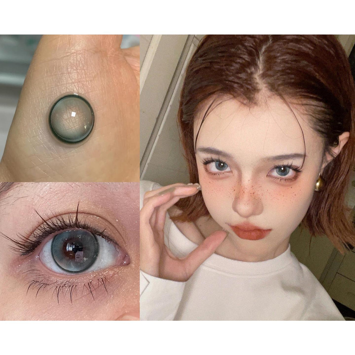 คอนแทคเลนส์สีเขียว HSNBHE Xiyoulens ขนาด 14.20 มม. (ชนิดราย 6 เดือน)