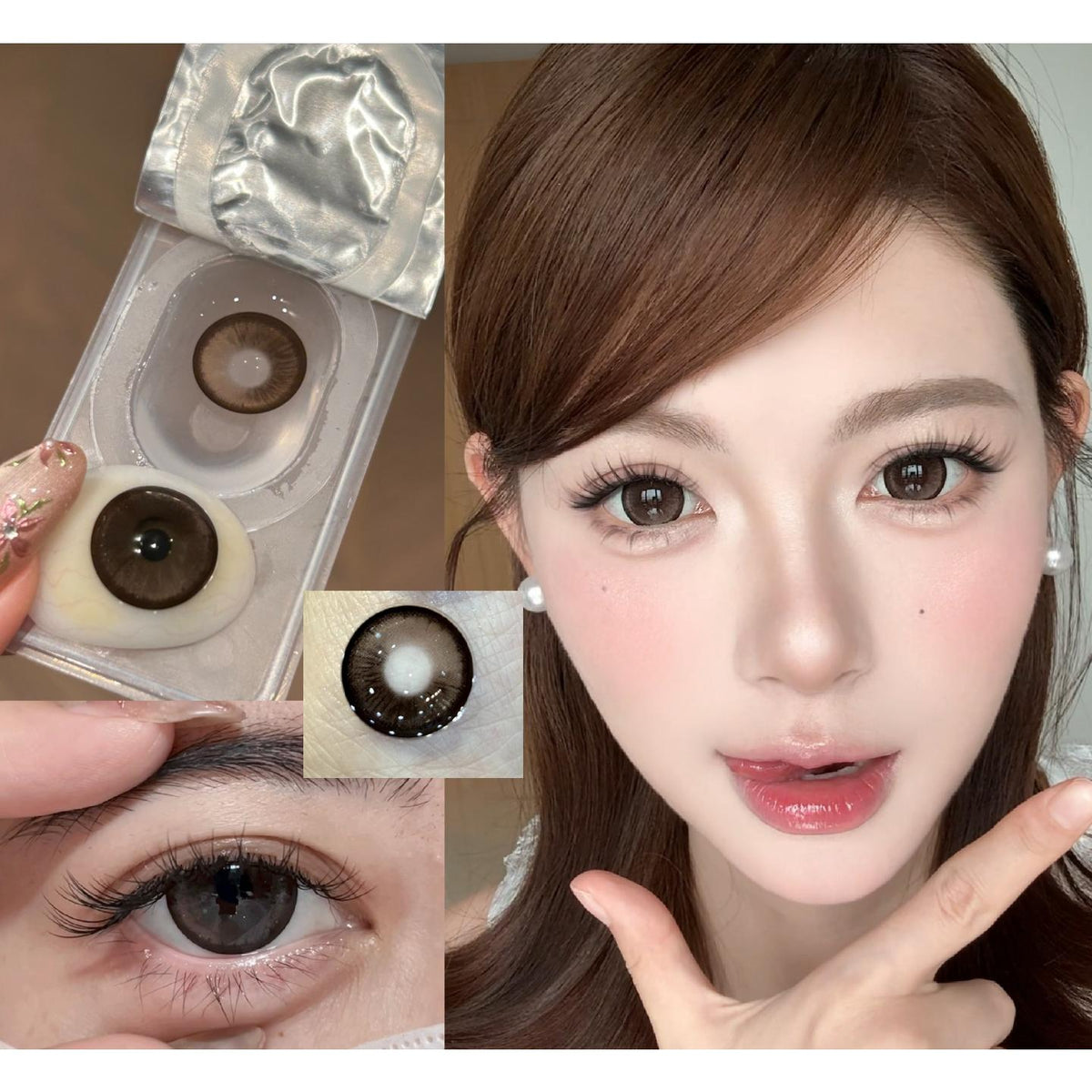 ZGSCHA thestarlens 14.50mm Brown Colored Contact Lenses (6 Months Wear)