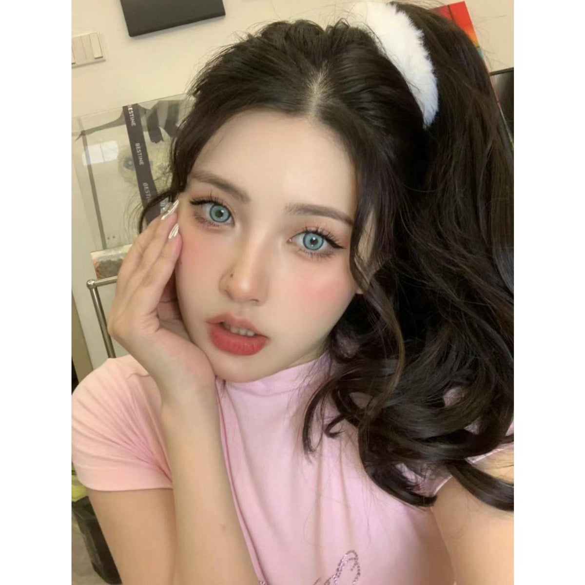 NZZZHU FLLYCON 14.20mm Green Colored Contact Lenses (6 Months Wear)