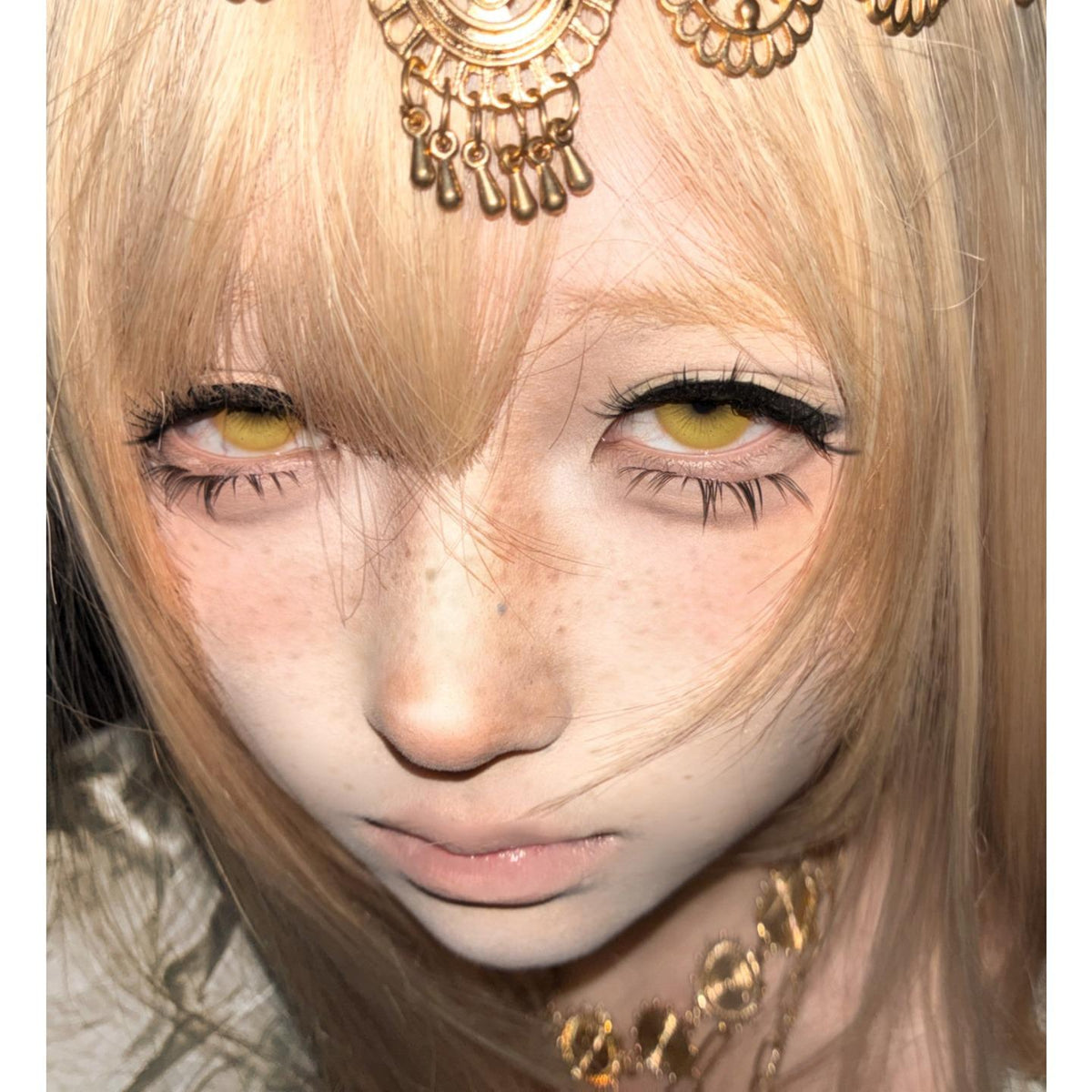 HJMCHONG Serltyca 14.20mm Yellow Colored Contact Lenses (6 Months Wear)