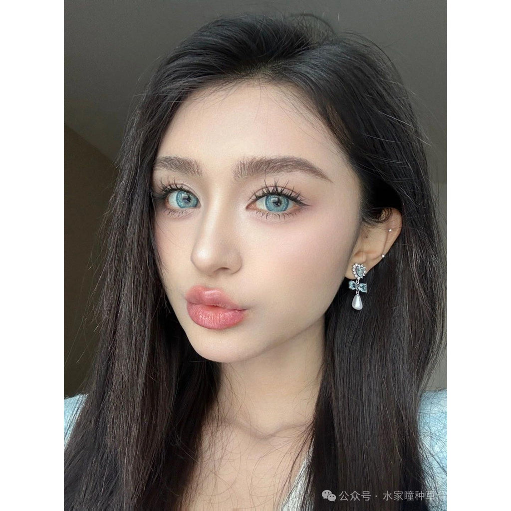 YWHXYUN MorningCon 14.50mm Blue Colored Contact Lenses (6 Months Wear)