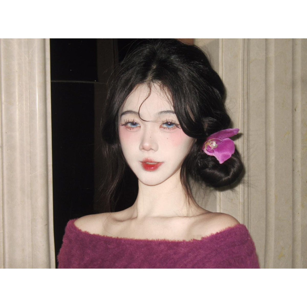DXXZHU OBALEN คอนแทคเลนส์สีฟ้า ขนาด 14.20 มม. (ชนิดราย 6 เดือน)