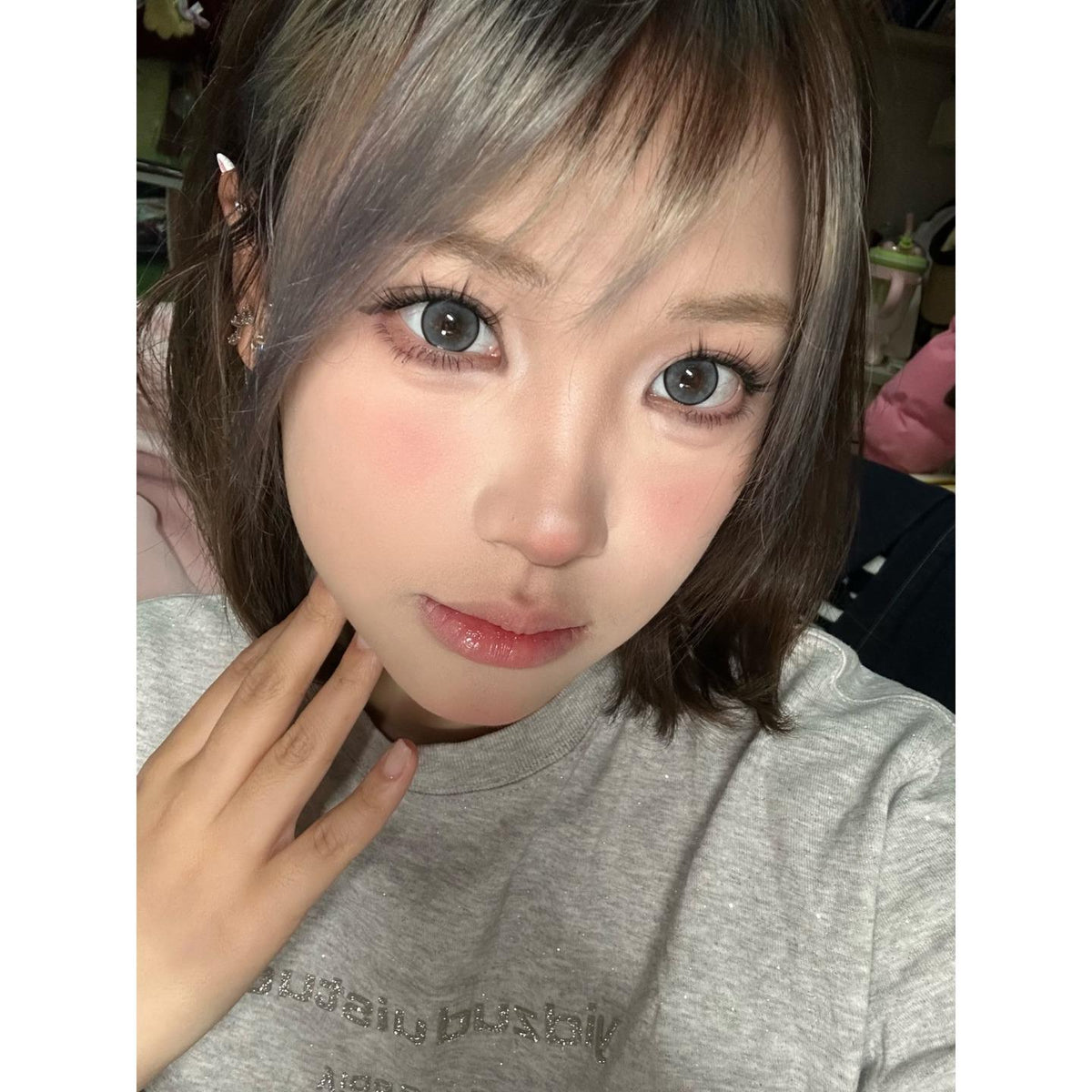 DGHUI Serltyca 14.50mm Grey Colored Contact Lenses (6 Months Wear)