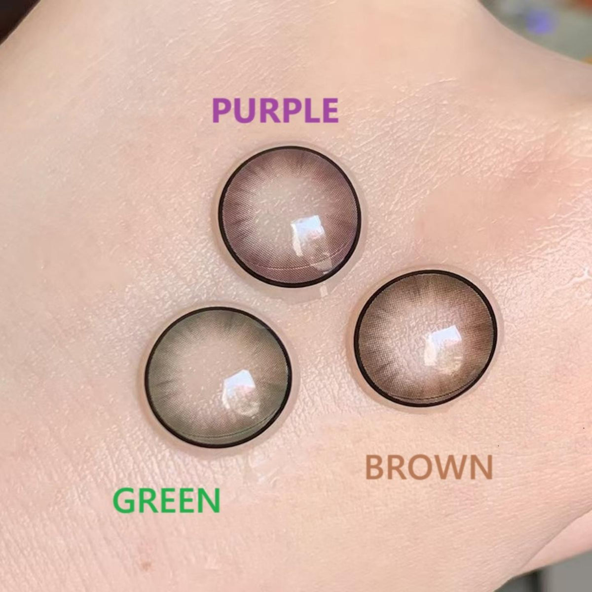 GZZLFZI Xiyoulens 14.50mm Purple Colored Contact Lenses (6 Months Wear)
