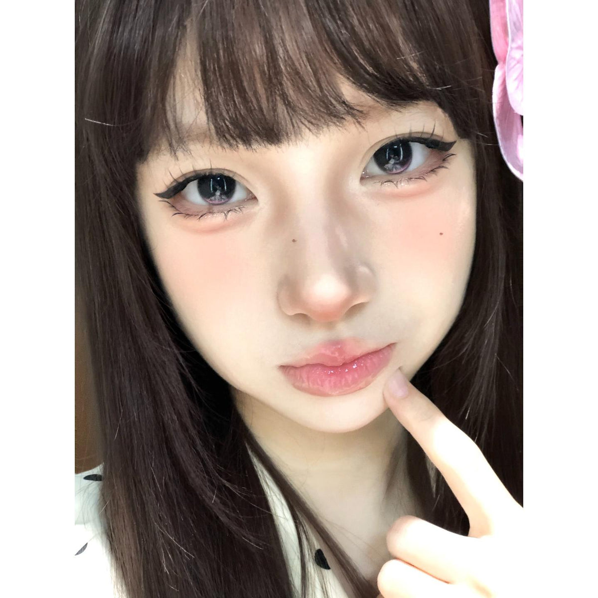 THHFEN thestarlens 14.50mm Pink Black Colored Contact Lenses (6 Months Wear)