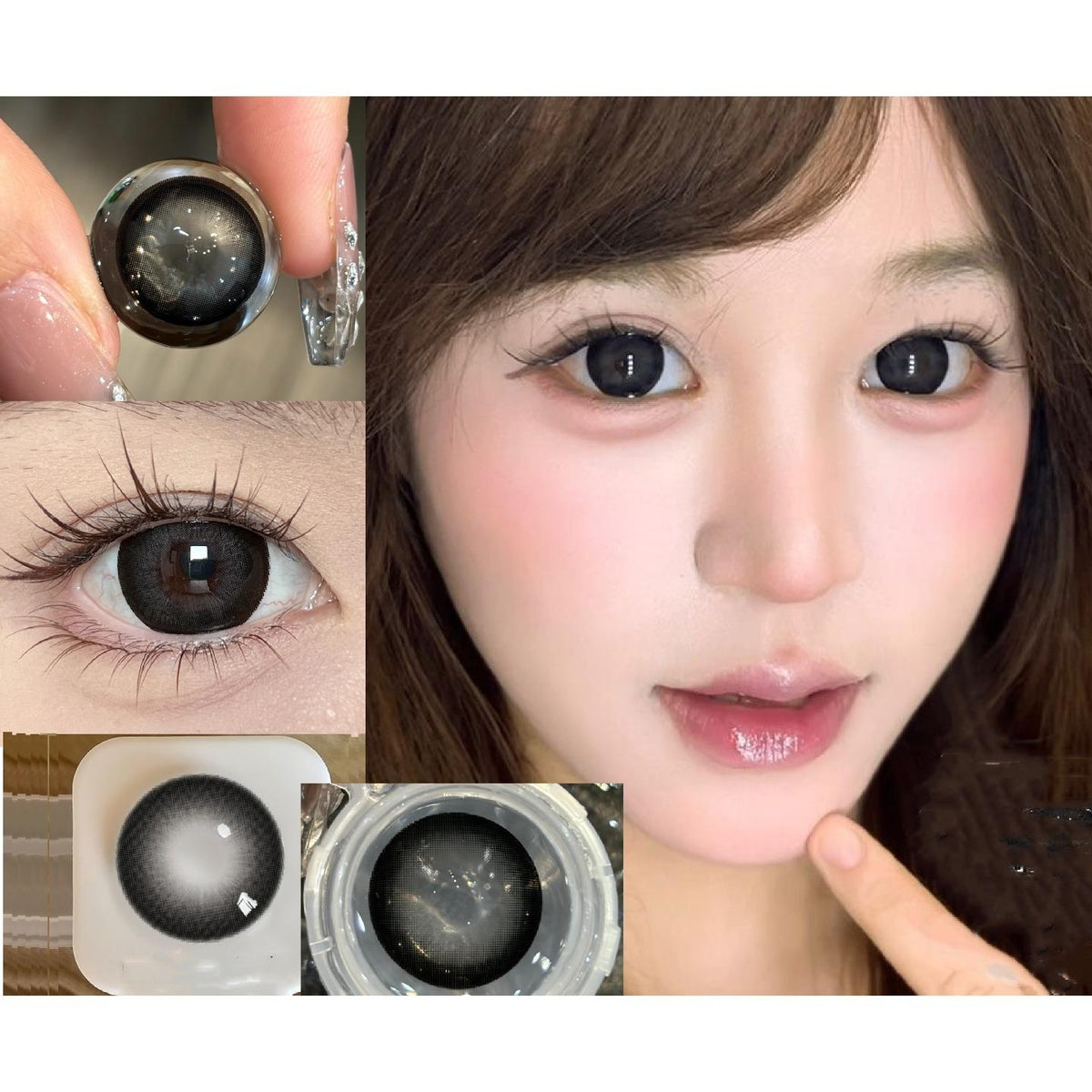 คอนแทคเลนส์สี HTHMEI รุ่น thestarlens ขนาด 14.50 มม. สีดำ (แบบราย 6 เดือน)