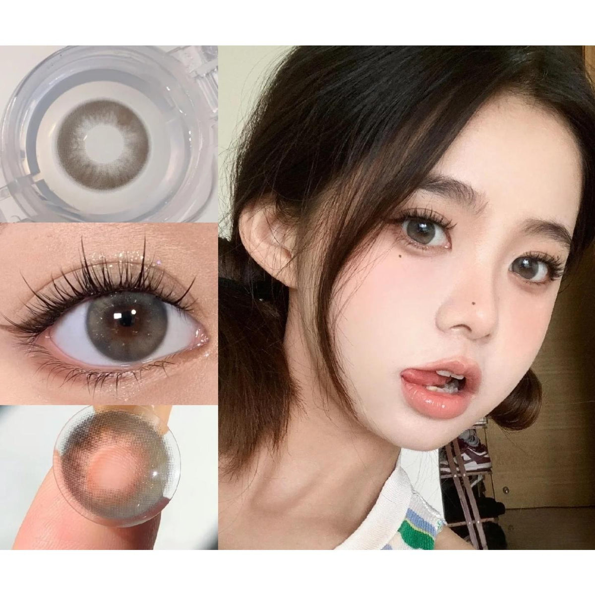 YGCHUI MorningCon 14.20mm Gray Colored Contact Lenses (6 Months Wear)
