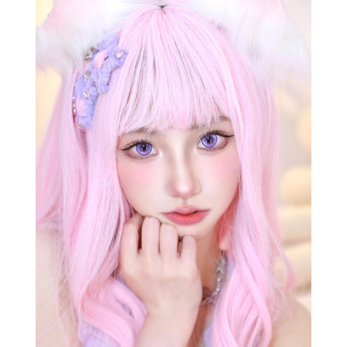 MFPPZI Xiyoulens 14.50mm Purple Colored Contact Lenses (6 Months Wear)
