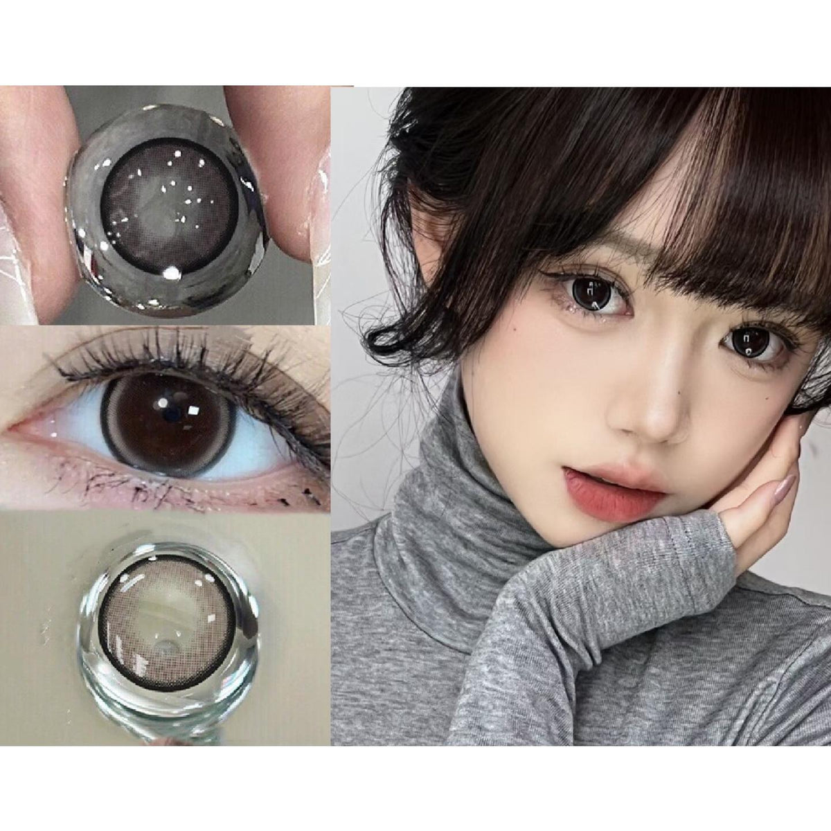 KLZBZHU OVOLOOK 14.50mm Brown Colored Contact Lenses (6 Months Wear)