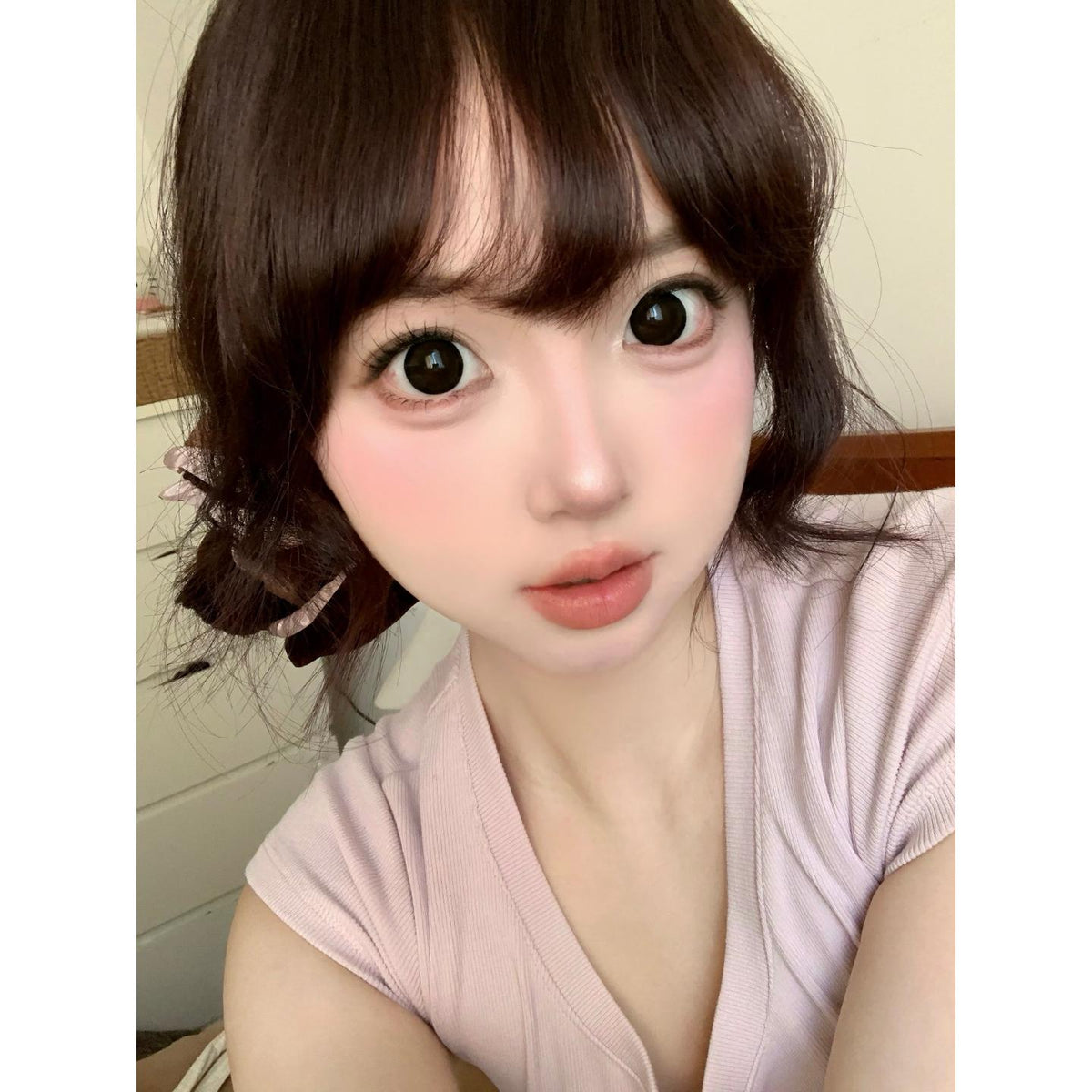 CDDZWWHEI OBALEN 14.50mm Black Colored Contact Lenses (6 Months Wear)
