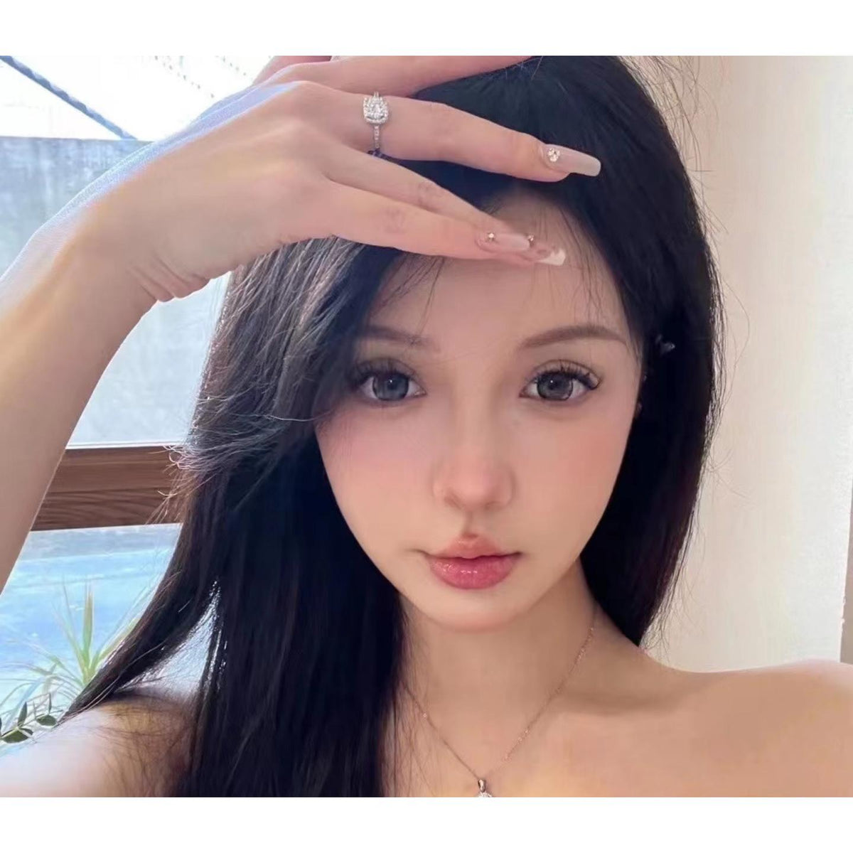 ZMBHUA Xiyoulens 14.50mm Gray Colored Contact Lenses (6 Months Wear)