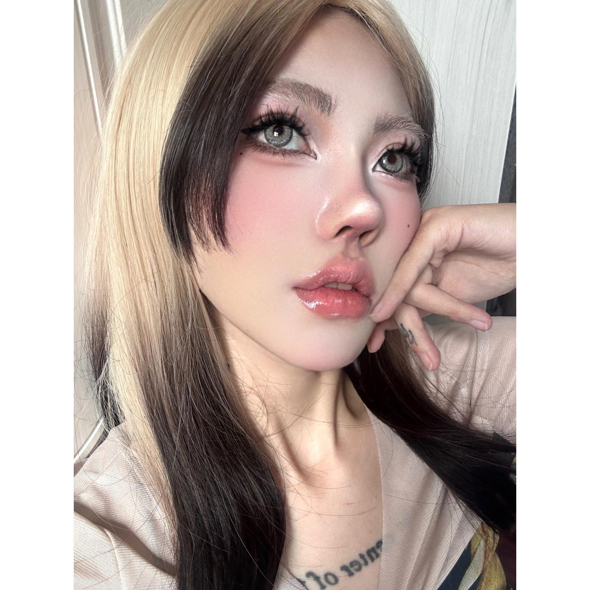 NWTXYUN MorningCon 14.50mm Grey Colored Contact Lenses (6 Months Wear)