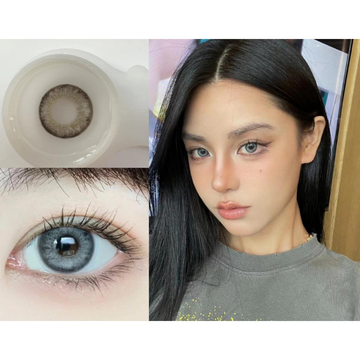 BLHUI Xiyoulens 14.00mm Gray Colored Contact Lenses (6 Months Wear)