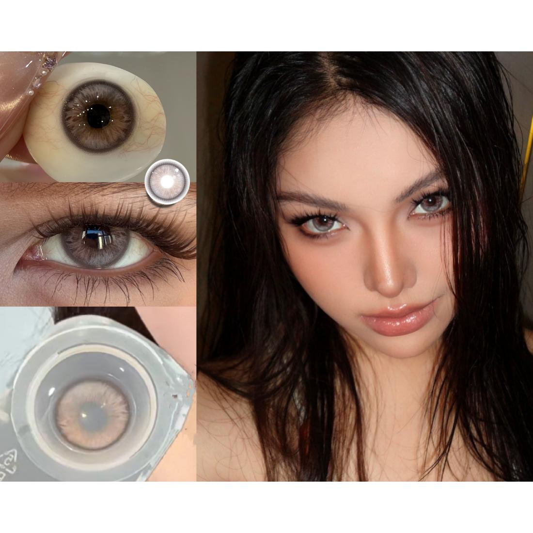 HXMMA Tinacon 14.20mm Gray Colored Contact Lenses (6 Months Wear)