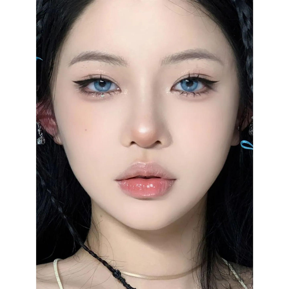 ASBLAN ROSELENS 14.20mm Blue Colored Contact Lenses (6 Months Wear)