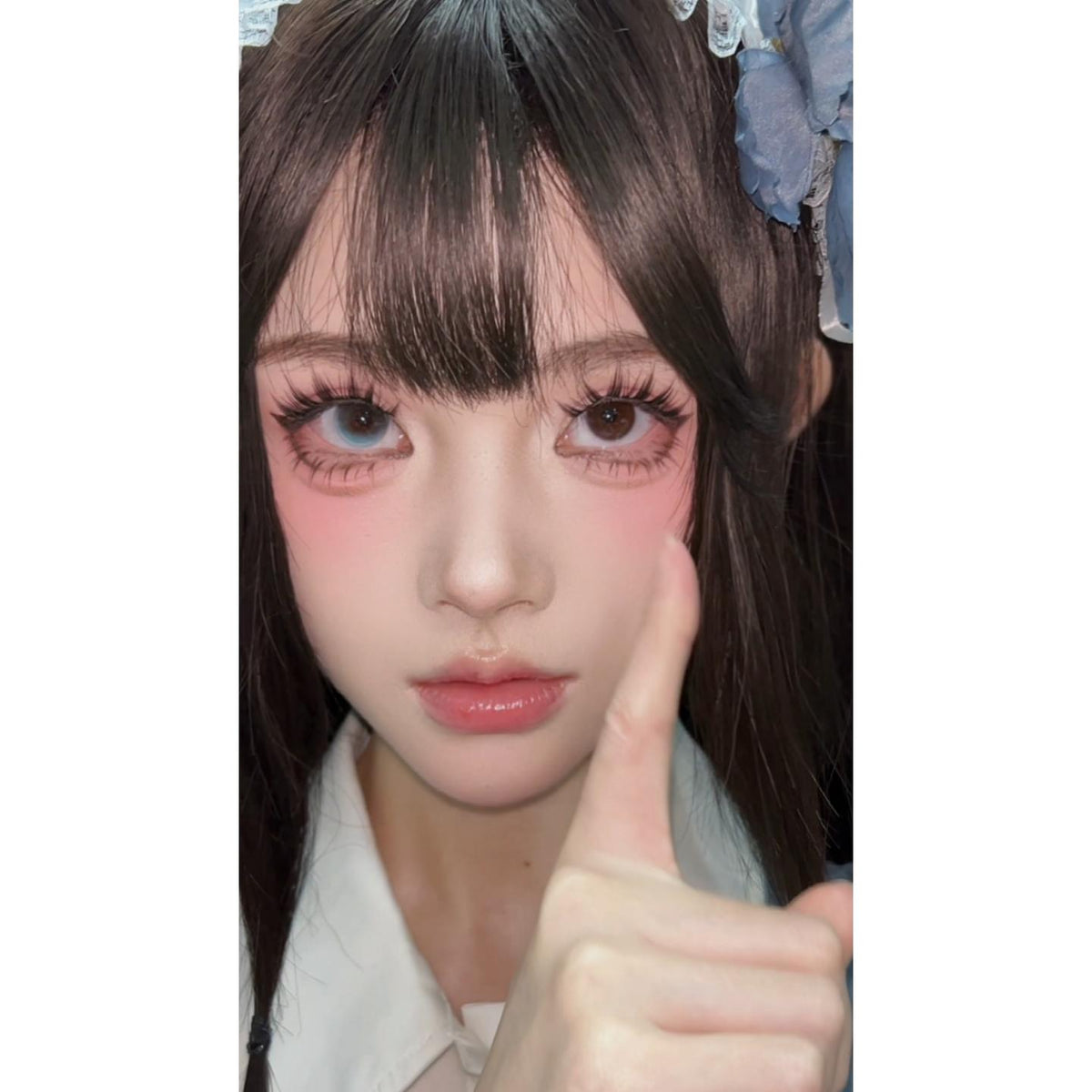 ZGLYLEI BOOSCON 14.20mm Blue Colored Contact Lenses (6 Months Wear)