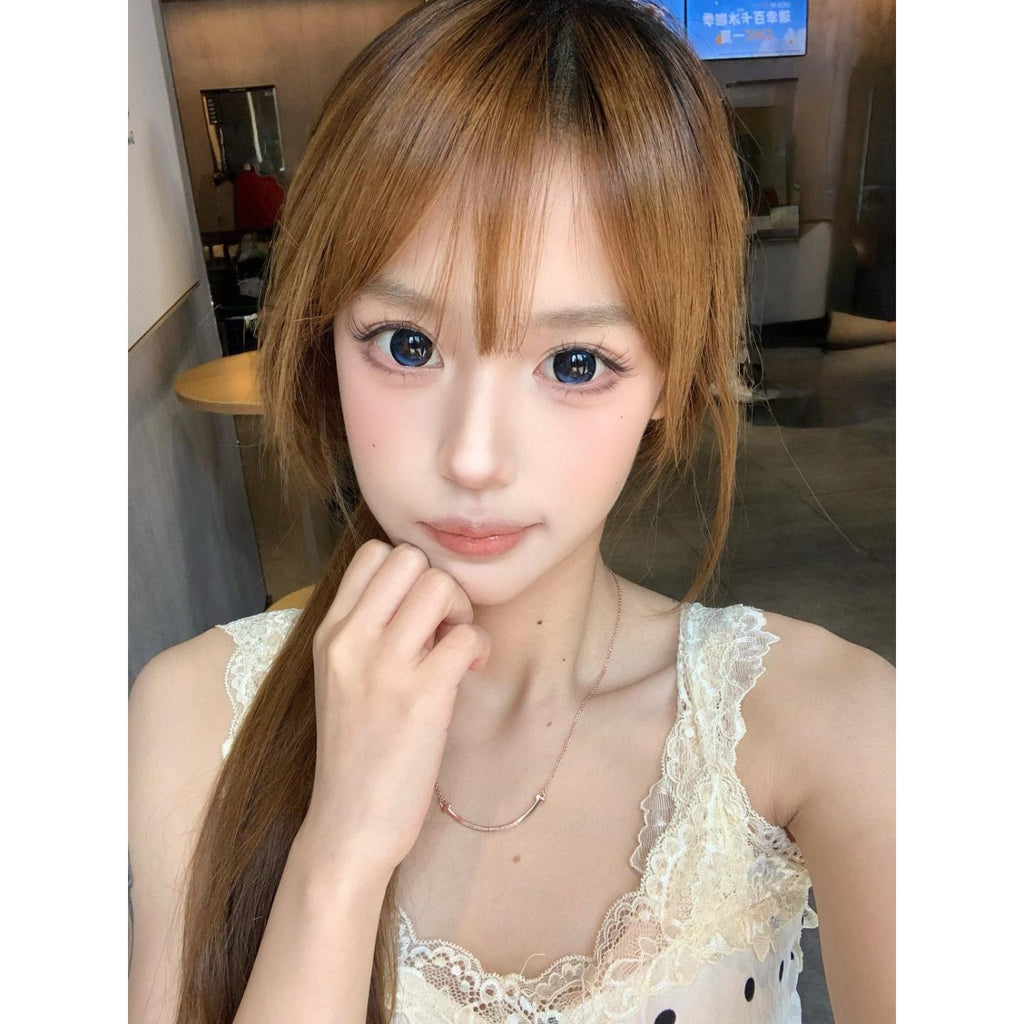 LHDQIU thestarlens 14.50mm Blue Colored Contact Lenses (6 Months Wear)