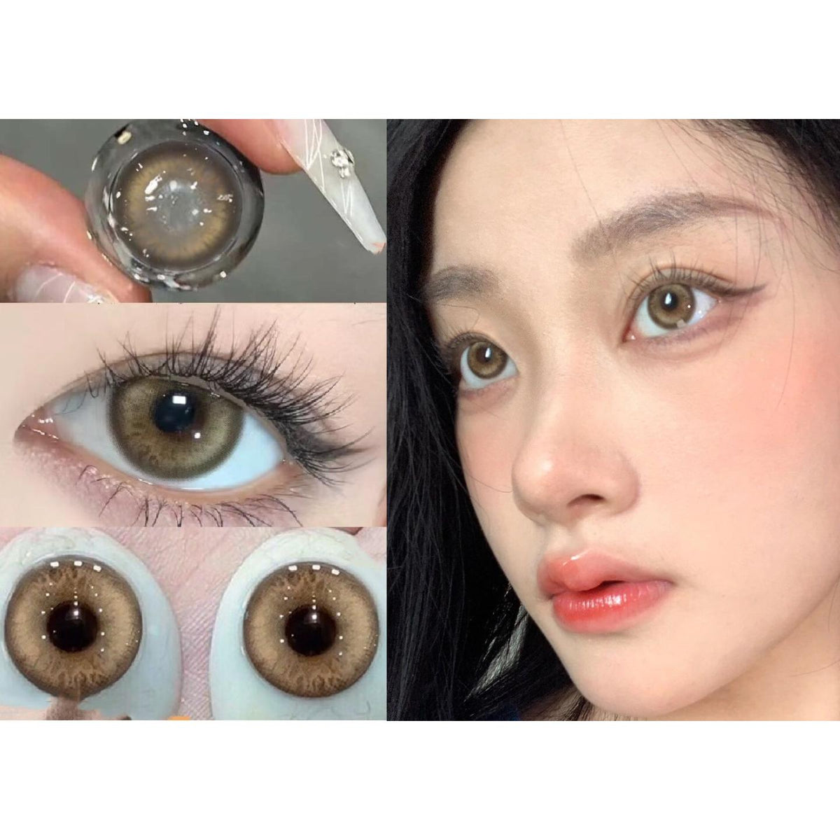 YHMLA Xiyoulens 14.20mm Brown Colored Contact Lenses (6 Months Wear)