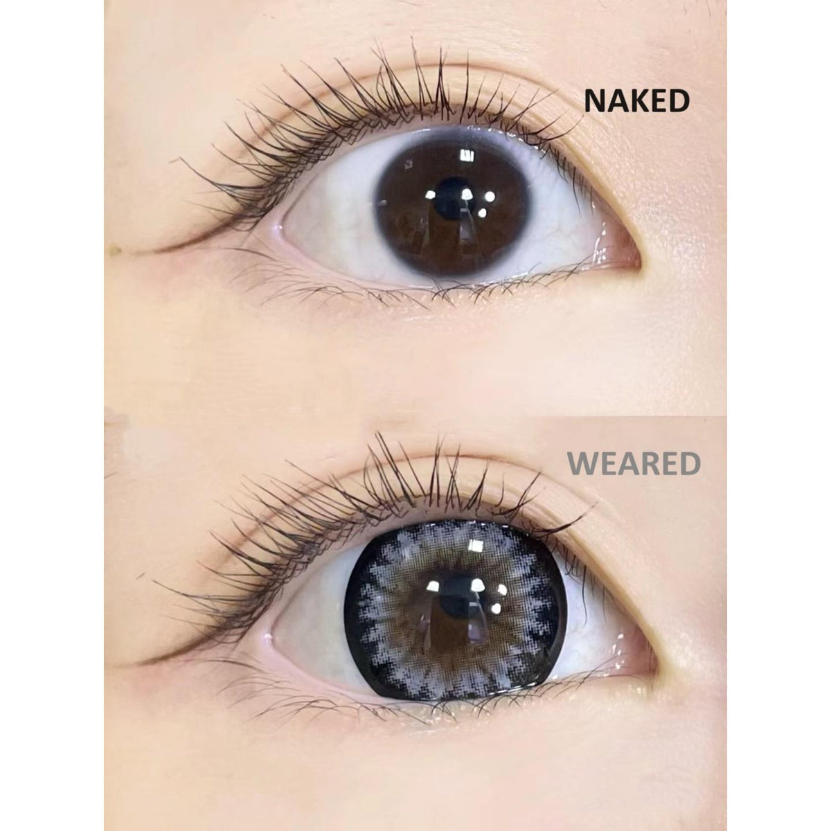 XRTGHUI Xiyoulens คอนแทคเลนส์สีเทา ขนาด 14.50 มม. (ชนิดราย 6 เดือน)
