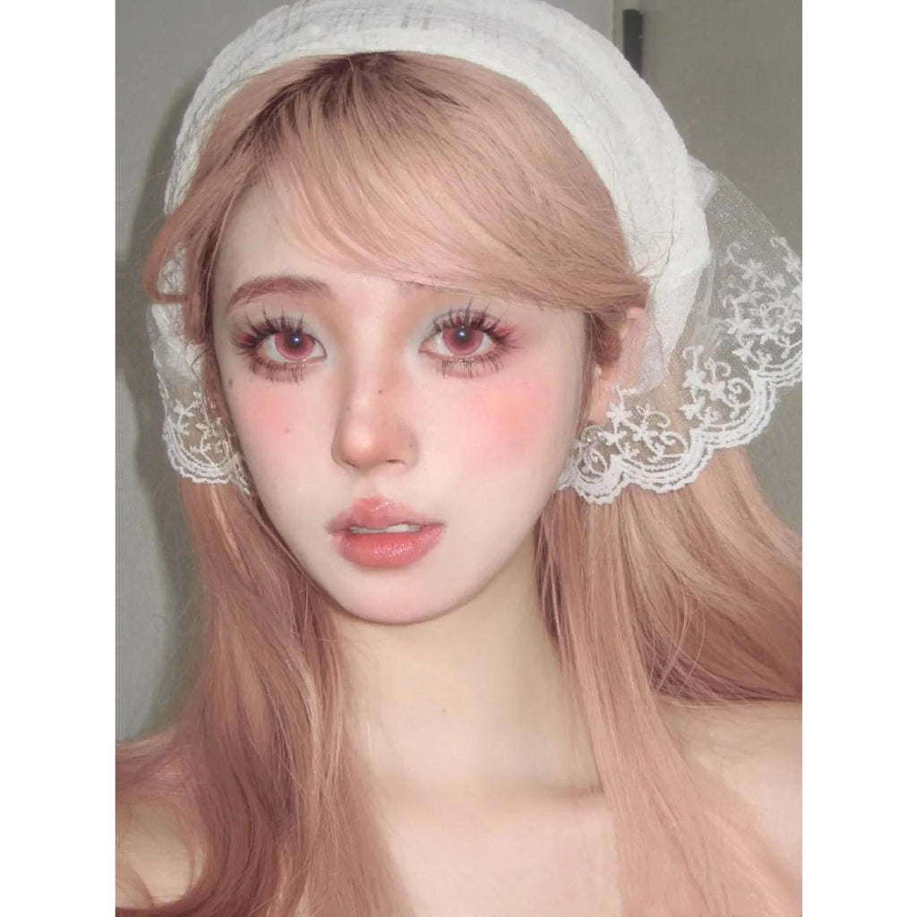 คอนแทคเลนส์สี ZRAHE FLLYCON ขนาด 14.50 มม. สีชมพู (ชนิดราย 6 เดือน)