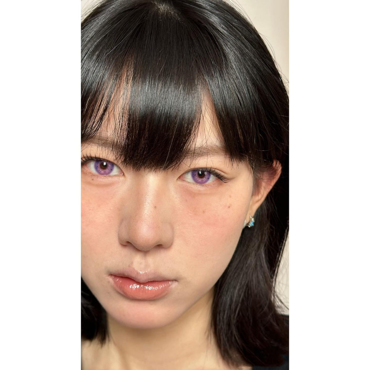 LMAN PORSLEN คอนแทคเลนส์สีม่วง ขนาด 14.20 มม. (ชนิดราย 6 เดือน)