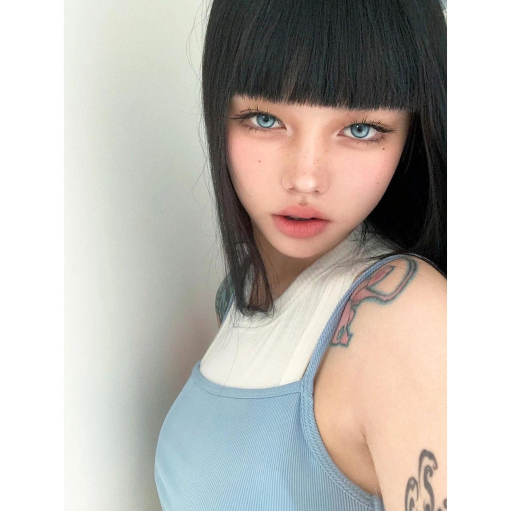 XBNHYU MorningCon 14.20mm Blue Colored Contact Lenses (6 Months Wear)