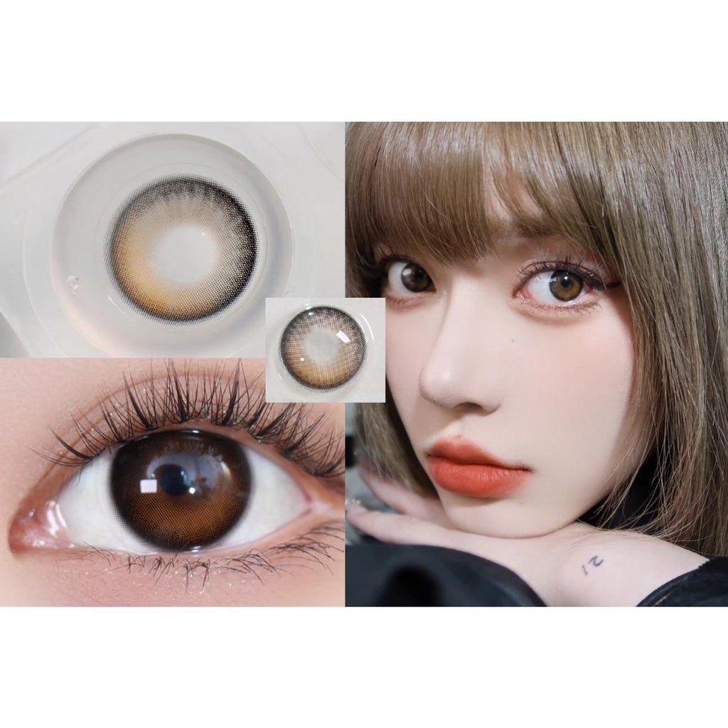 HYWLAI MorningCon 14.50mm Brown Colored Contact Lenses (6 Months Wear)