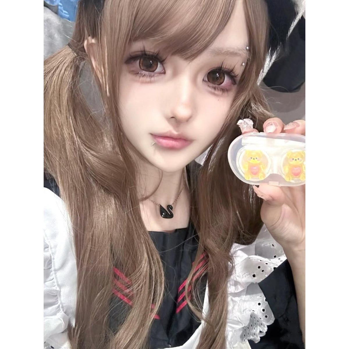 KKMSHU FLLYCON 14.50mm Brown Colored Contact Lenses (6 Months Wear)