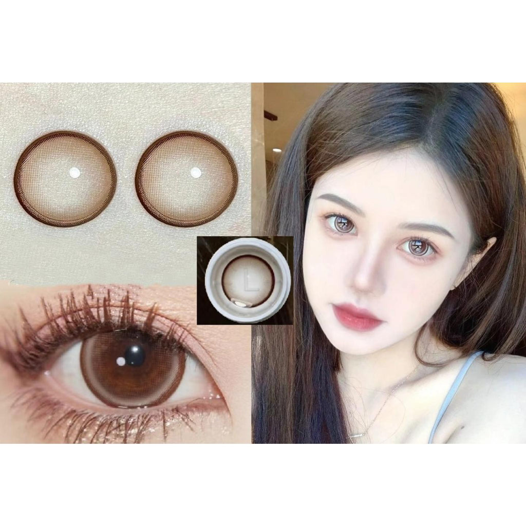 KFZBZHU MorningCon คอนแทคเลนส์สีน้ำตาล ขนาด 14.50 มม. (ชนิดราย 6 เดือน)
