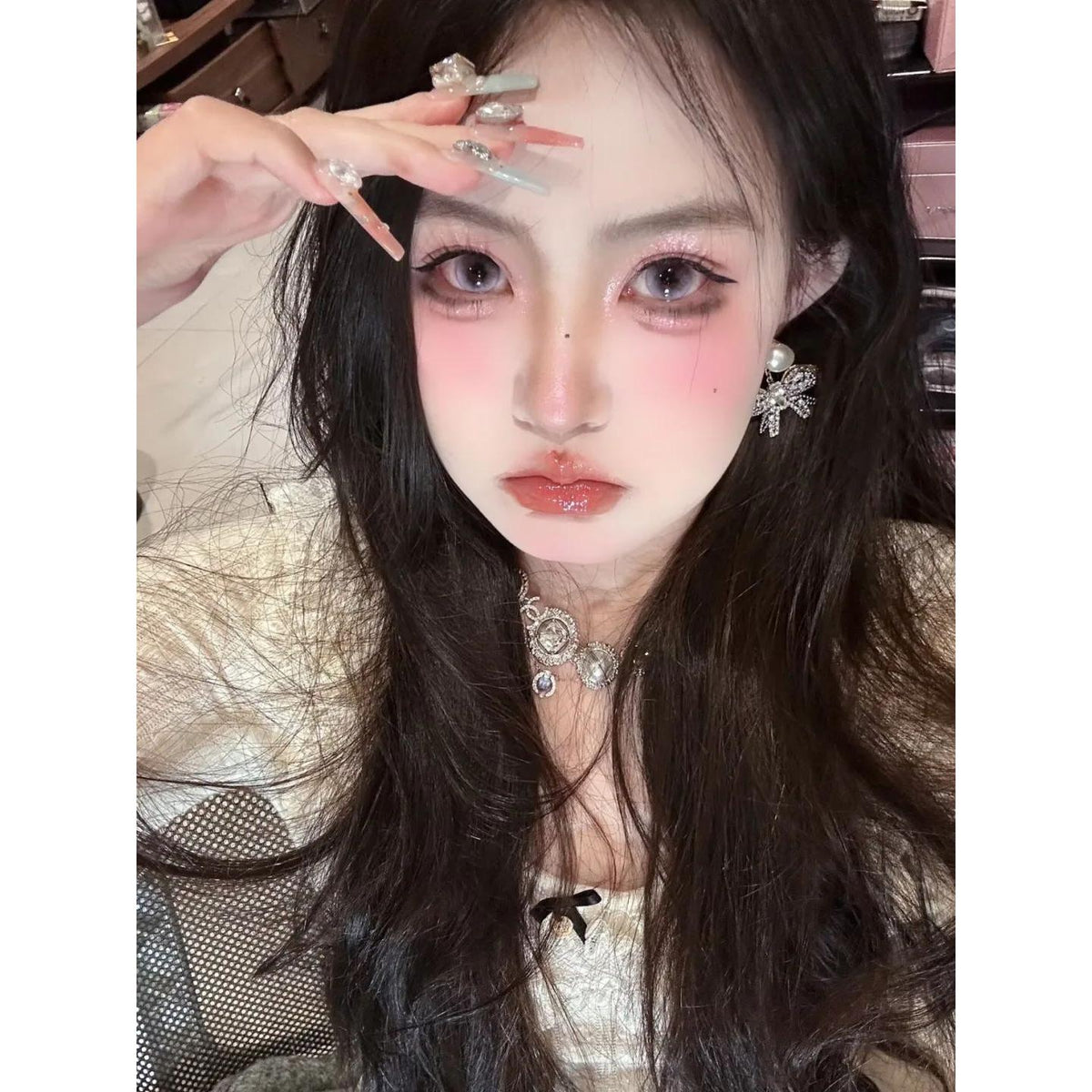 GLHJUAN OVOLOOK 14.50mm Purple Colored Contact Lenses (6 Months Wear)