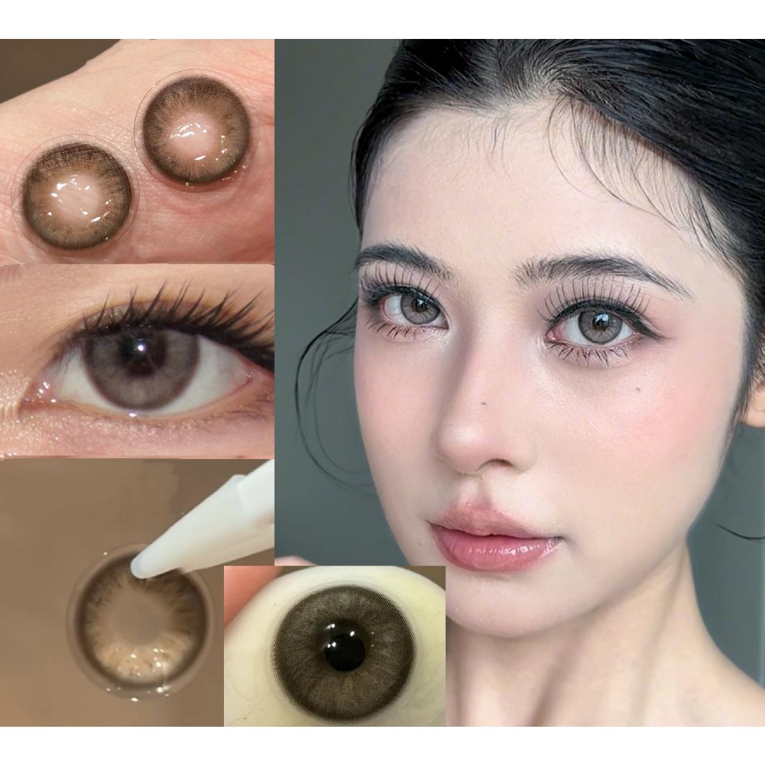 YYYSHI Serltyca 14.20mm Gray Colored Contact Lenses (6 Months Wear)