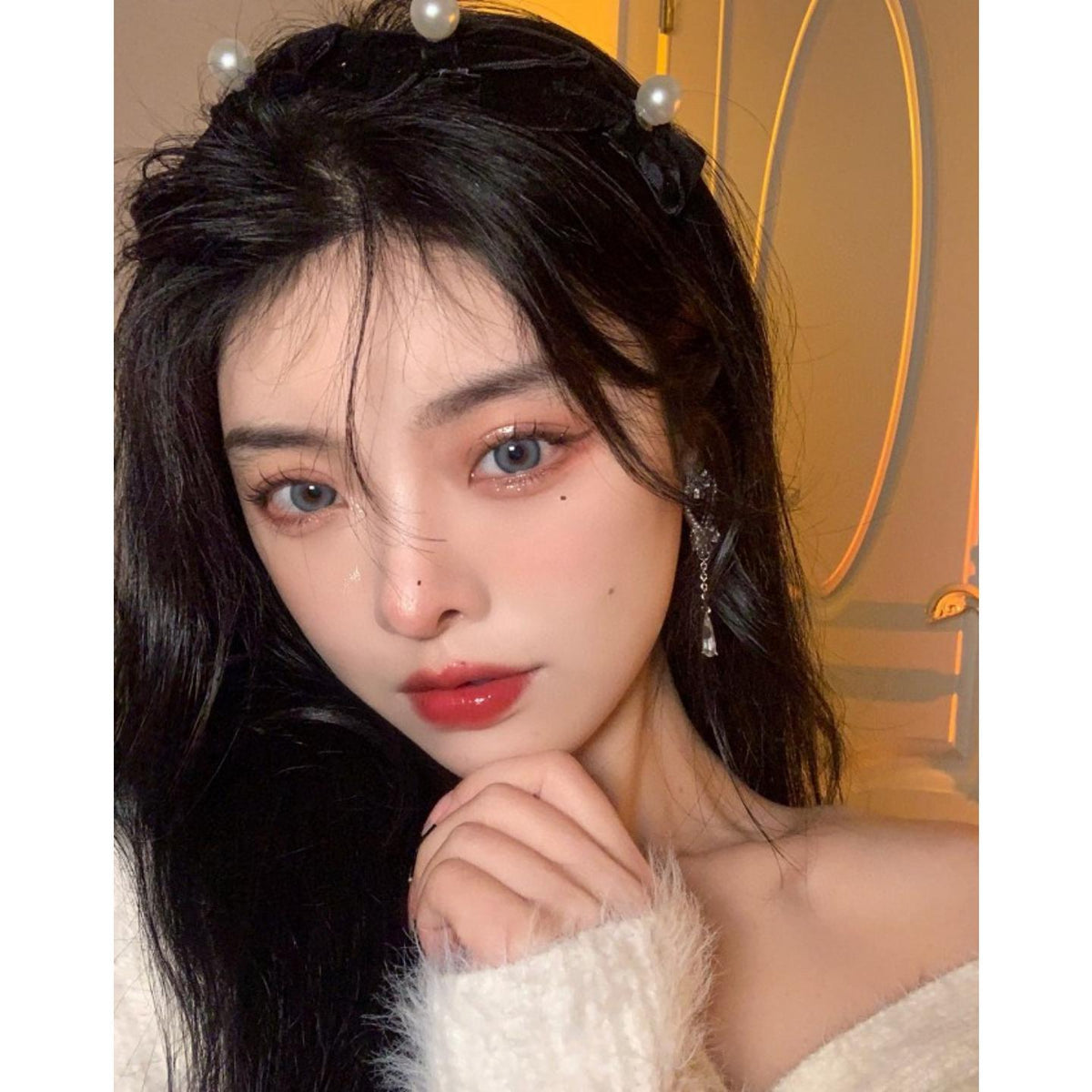 BOTXIN PORSLEN 14.20mm Blue Colored Contact Lenses (6 Months Wear)