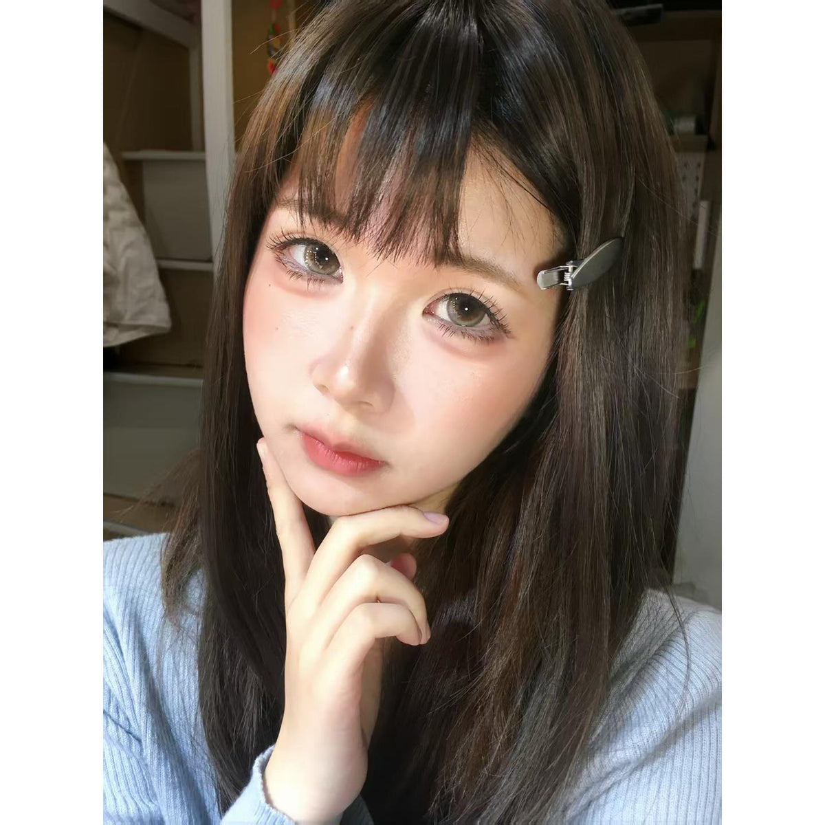 TMWHUA MimiPark 14.50mm Gray Colored Contact Lenses (6 Months Wear)