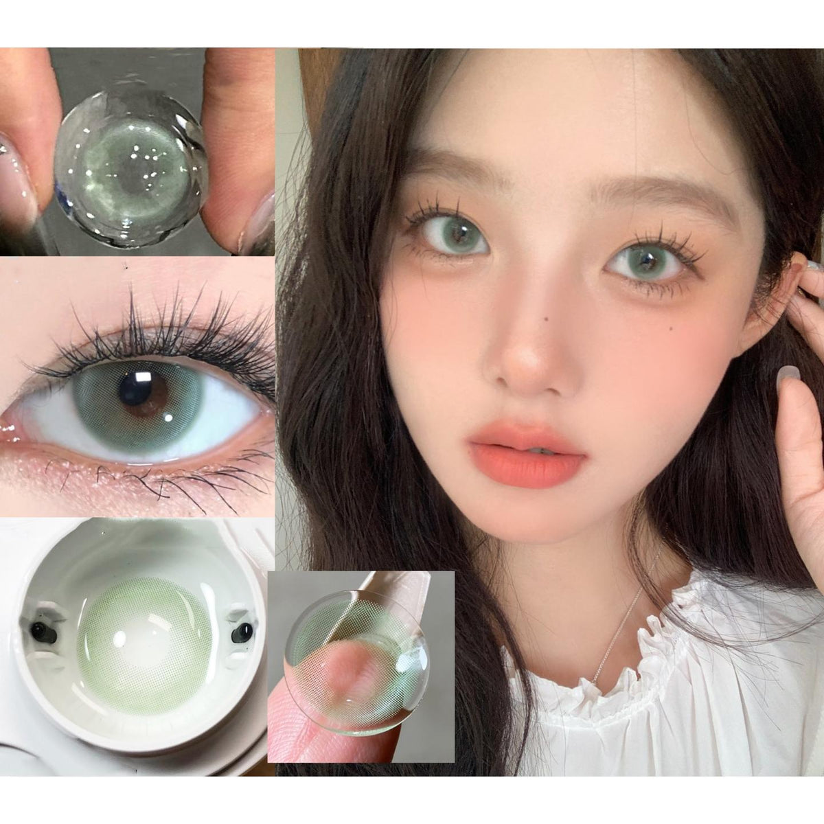 XBYBHE MorningCon 14.00mm Green Colored Contact Lenses (6 Months Wear)