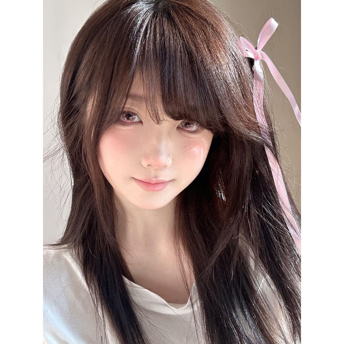 FQSHUI OBALEN 14.50mm Pink Colored Contact Lenses (6 Months Wear)