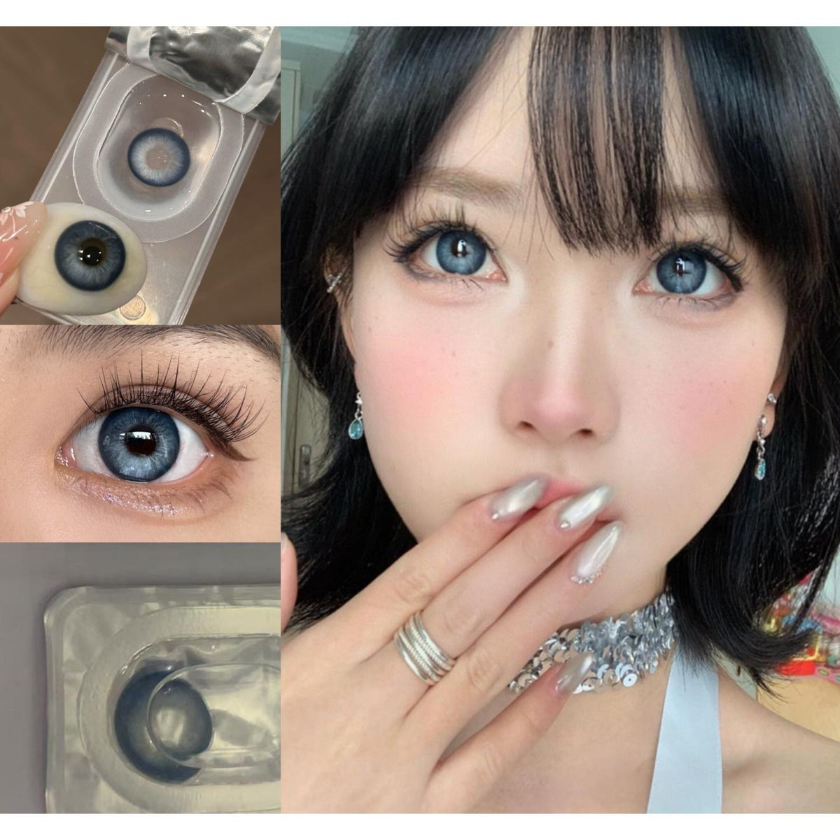 AHRYU PORSLEN 14.50mm Blue Colored Contact Lenses (6 Months Wear)